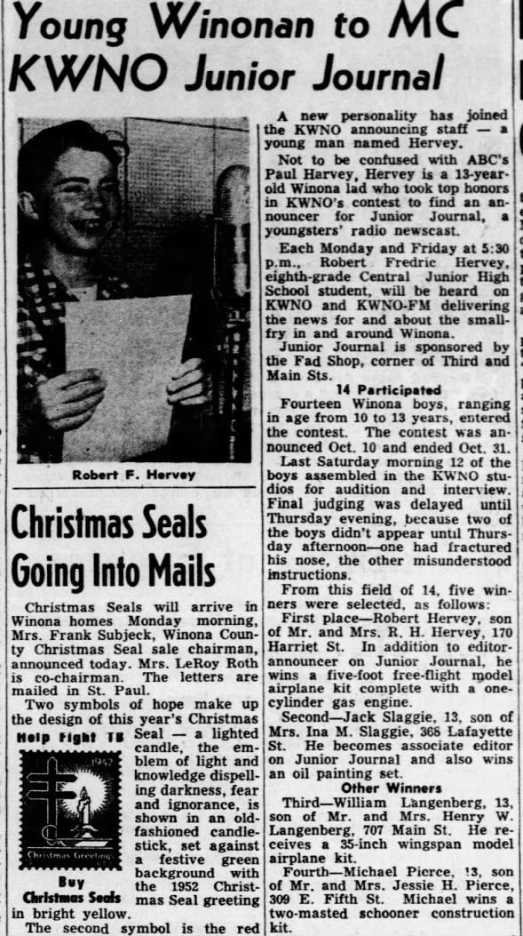 Clipping from The Winona Daily News